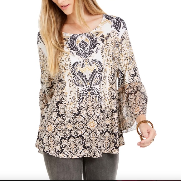 Style & Co. Tops - Style & Co paisley top size XL